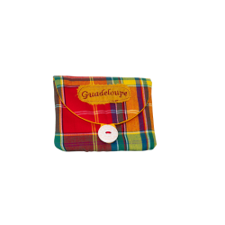 Pochette "Madras" à bouton