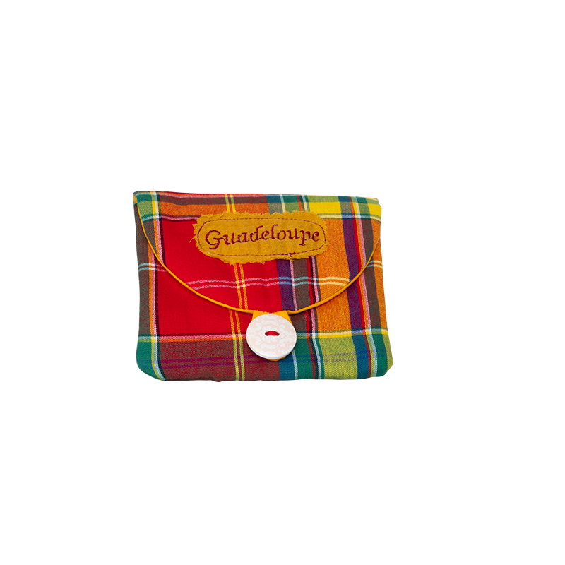 Pochette "Madras" à bouton